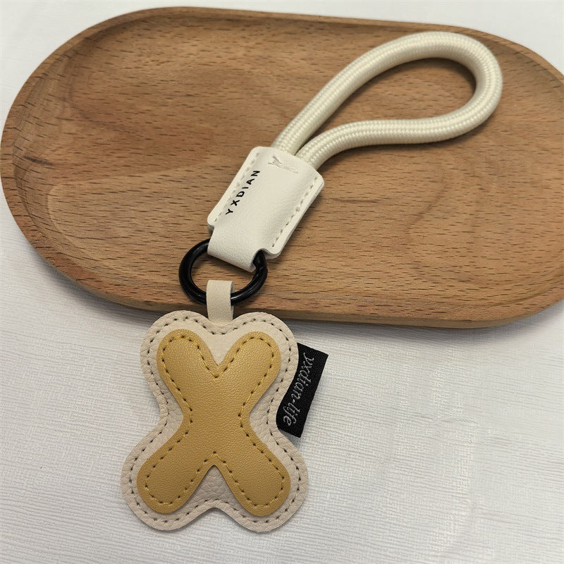 English Letter Cross-border Good Luck Keychain Pendant Anti-lost Couple Creative Personality Men's and Women's Wedding Gift Ins