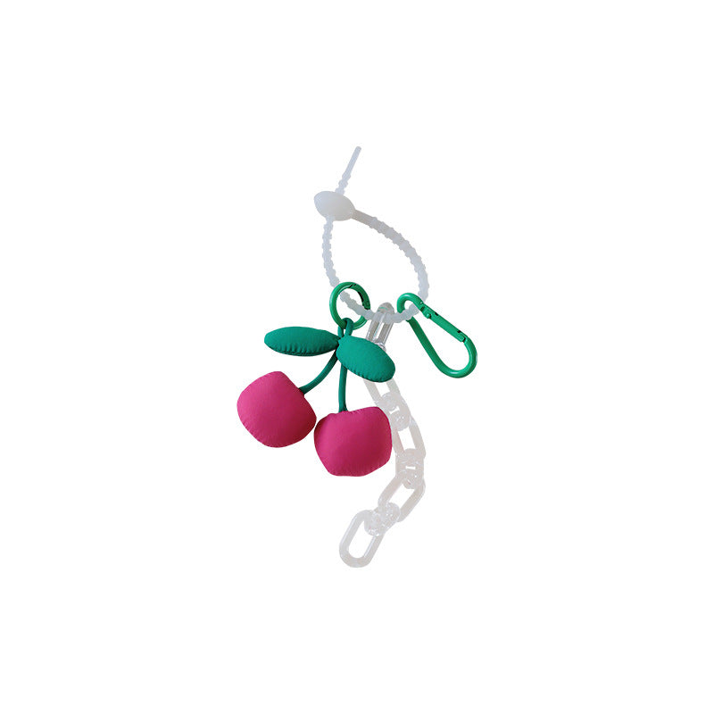Korean Style New Cute Cherry Pendant Small Jewelry Bag Hanging Internet Popular Creative Cucumber Keychain Schoolbag Accessories