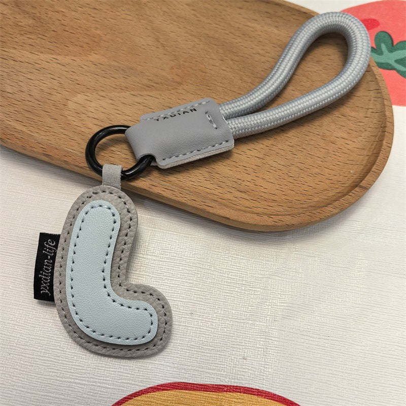 English Letter Cross-border Good Luck Keychain Pendant Anti-lost Couple Creative Personality Men's and Women's Wedding Gift Ins