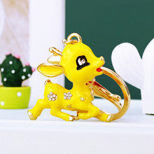 [Clearance specials] Cross-border European and American alloy diamond-encrusted cute animal keychain car pendant bag pendant