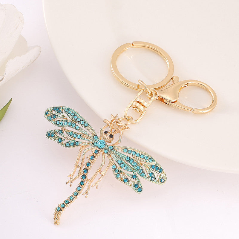 [Clearance specials] Cross-border European and American alloy diamond-encrusted cute animal keychain car pendant bag pendant