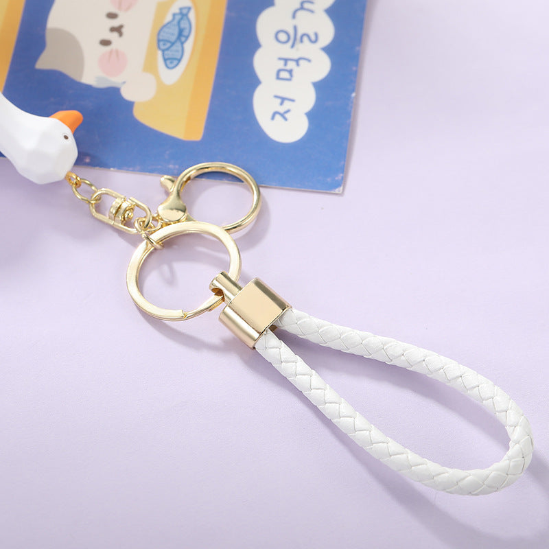 Cartoon resin New Cut duck key chain mobile phone bag pendant adorable cute car key chain