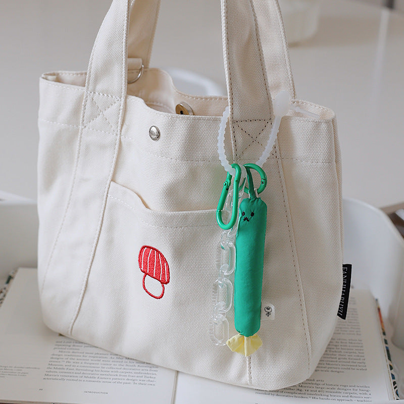 Korean Style New Cute Cherry Pendant Small Jewelry Bag Hanging Internet Popular Creative Cucumber Keychain Schoolbag Accessories