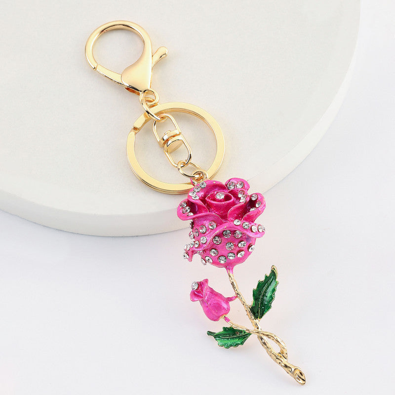 [Clearance specials] Cross-border European and American alloy diamond-encrusted cute animal keychain car pendant bag pendant