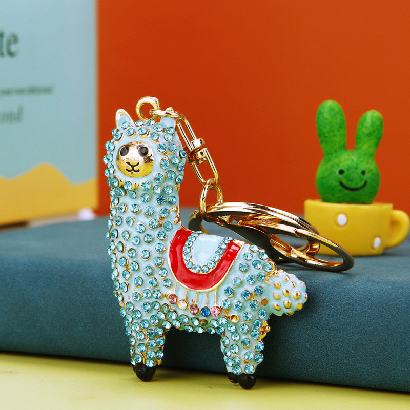 [Clearance specials] Cross-border European and American alloy diamond-encrusted cute animal keychain car pendant bag pendant