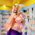 Resin Geometric Faceted Rabbit Keychain Cute Trendy Fashion Car Keychain Bag Pendant Wholesale