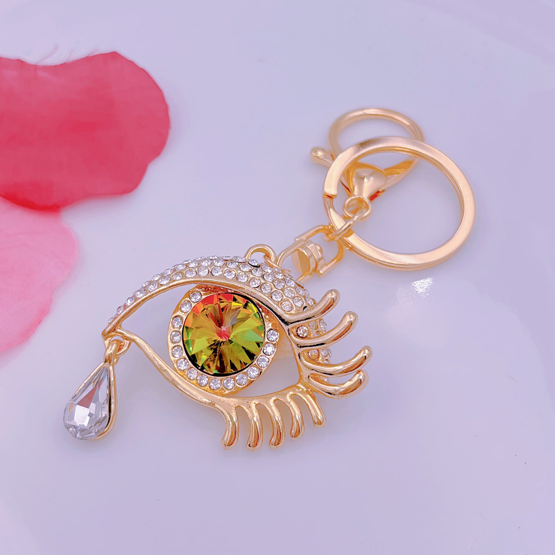[Clearance specials] Cross-border European and American alloy diamond-encrusted cute animal keychain car pendant bag pendant