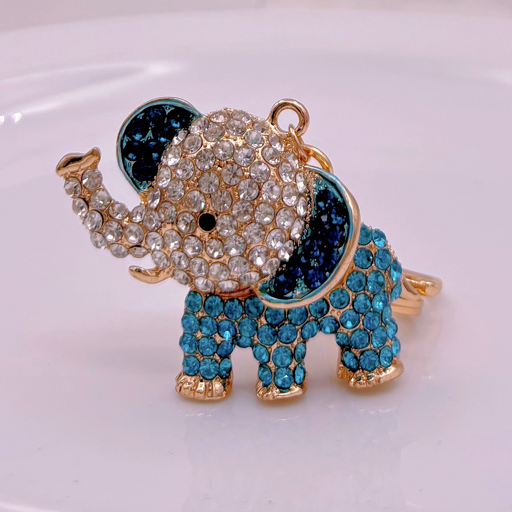 [Clearance specials] Cross-border European and American alloy diamond-encrusted cute animal keychain car pendant bag pendant