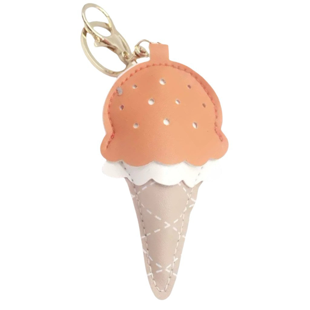 Factory Direct Sales Cute Girly Heart Ice Cream Keychain Versatile Bag Pendant Cute Ice Cream Pendant Cute