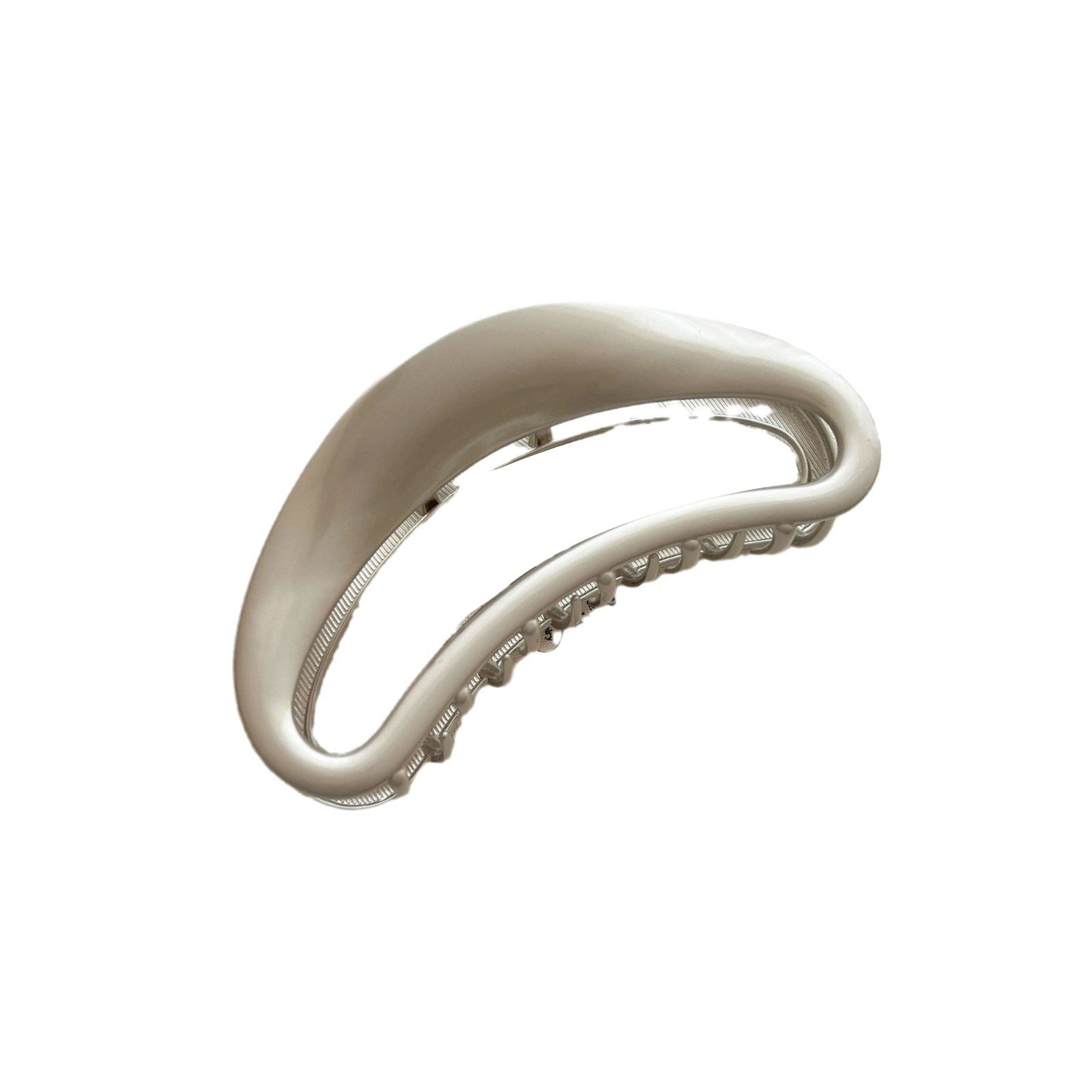 Unusual ~ ins high-grade silver gray design metal hairpin female head cold wind shark clip large grip clip