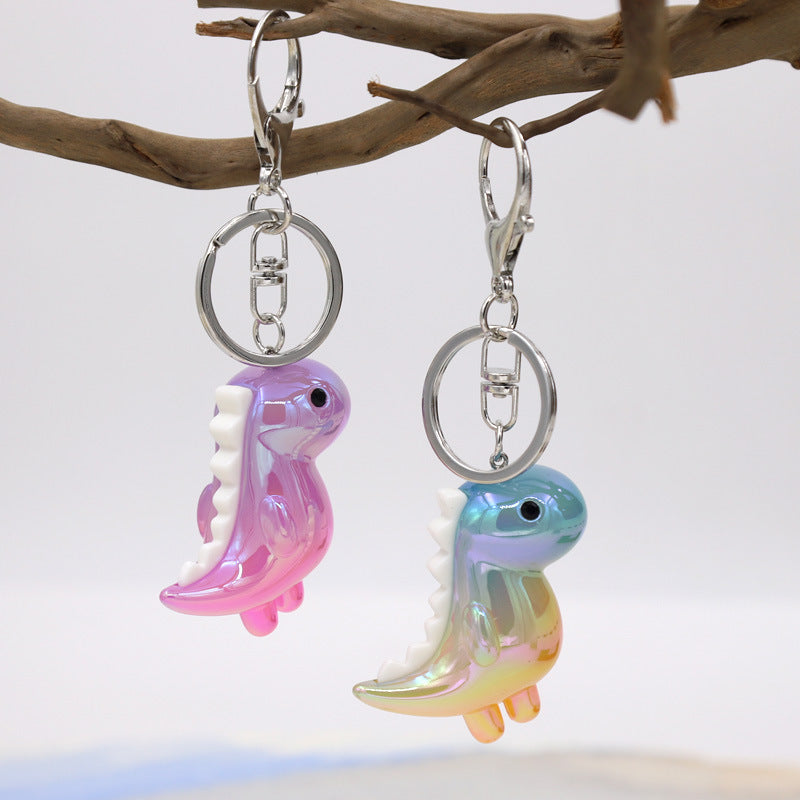 Trendy Joker Keychain Pendant Cute Dinosaur Luminous Acrylic Animal Bag Car Hanging Gifts Wholesale