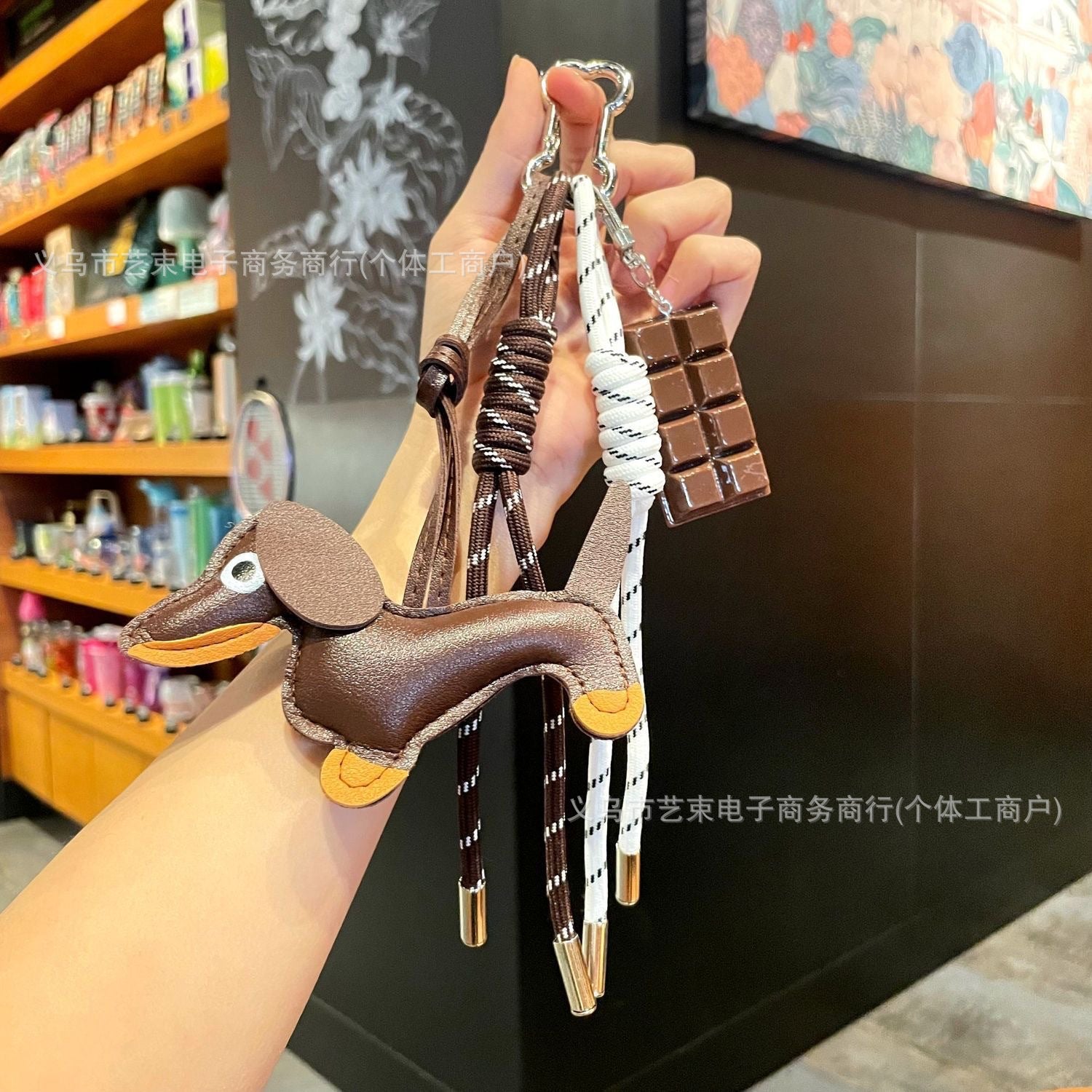 Cross-border Miu Bag Pendant Dachshund Doll Pendant School Bag Car Pendant Advanced Sense Keychain Gift