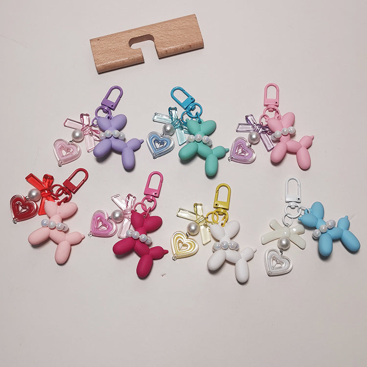 Little Red Book Ins Frosted Hand-felt Paint Blast Dog Finished Pendant Keychain Love Earphone Case Packaging Accessories