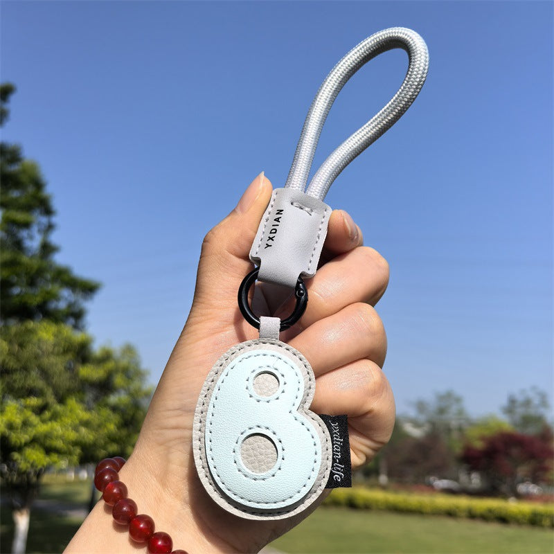 English Letter Cross-border Good Luck Keychain Pendant Anti-lost Couple Creative Personality Men's and Women's Wedding Gift Ins