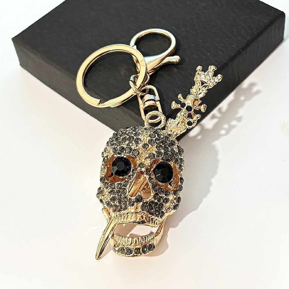 [Clearance specials] Cross-border European and American alloy diamond-encrusted cute animal keychain car pendant bag pendant