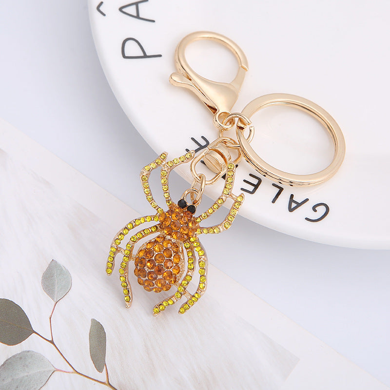 [Clearance specials] Cross-border European and American alloy diamond-encrusted cute animal keychain car pendant bag pendant