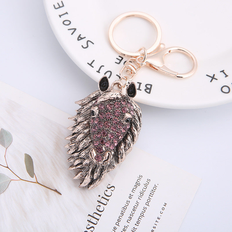 [Clearance specials] Cross-border European and American alloy diamond-encrusted cute animal keychain car pendant bag pendant