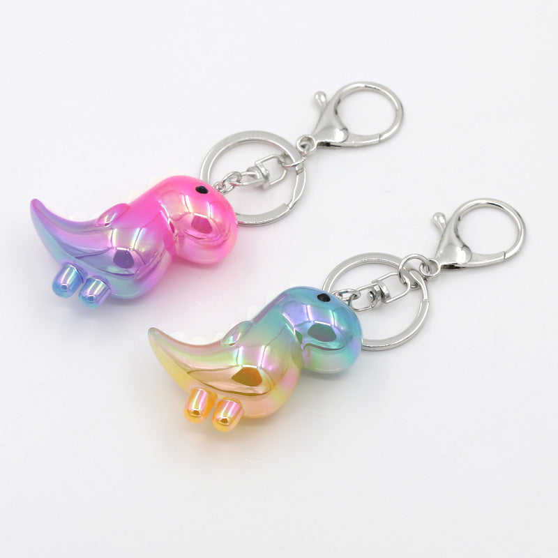 Trendy Joker Keychain Pendant Cute Dinosaur Luminous Acrylic Animal Bag Car Hanging Gifts Wholesale