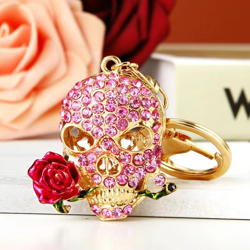 [Clearance specials] Cross-border European and American alloy diamond-encrusted cute animal keychain car pendant bag pendant