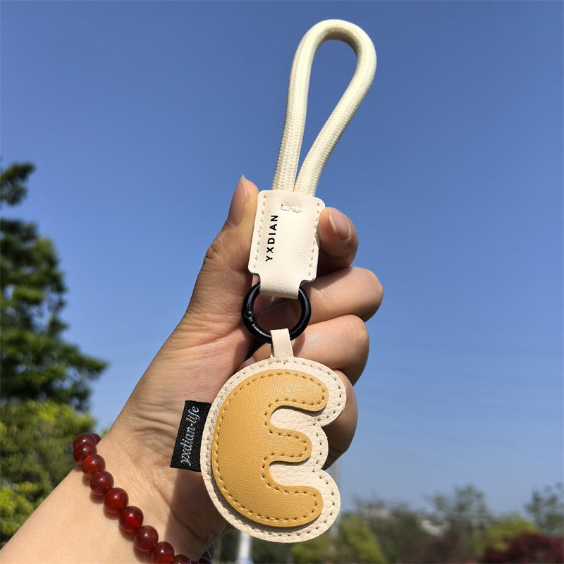 English Letter Cross-border Good Luck Keychain Pendant Anti-lost Couple Creative Personality Men's and Women's Wedding Gift Ins
