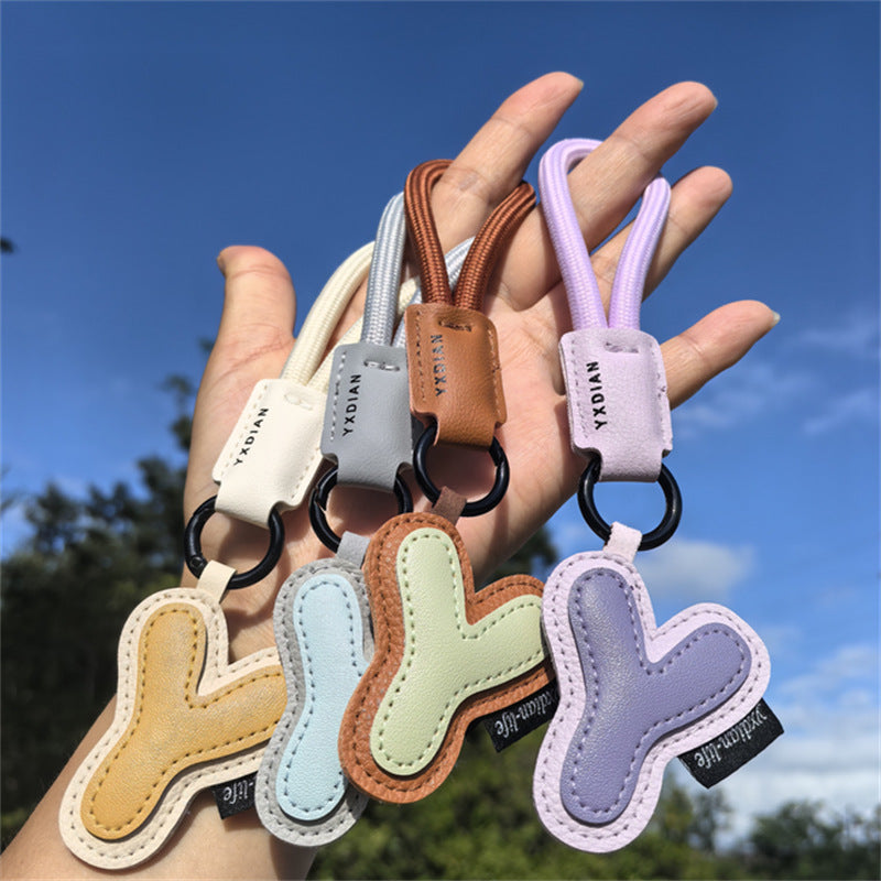 English Letter Cross-border Good Luck Keychain Pendant Anti-lost Couple Creative Personality Men's and Women's Wedding Gift Ins