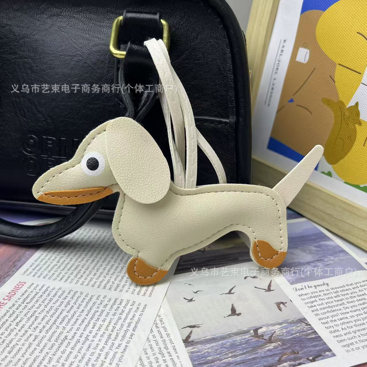 Cross-border Miu Bag Pendant Dachshund Doll Pendant School Bag Car Pendant Advanced Sense Keychain Gift
