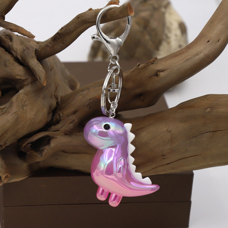 Trendy Joker Keychain Pendant Cute Dinosaur Luminous Acrylic Animal Bag Car Hanging Gifts Wholesale