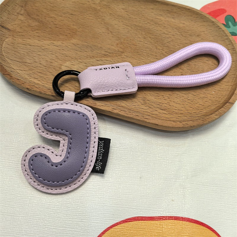 English Letter Cross-border Good Luck Keychain Pendant Anti-lost Couple Creative Personality Men's and Women's Wedding Gift Ins
