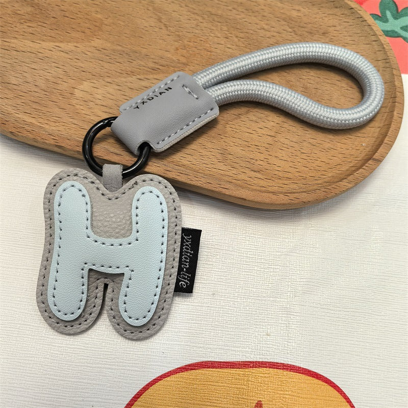 English Letter Cross-border Good Luck Keychain Pendant Anti-lost Couple Creative Personality Men's and Women's Wedding Gift Ins