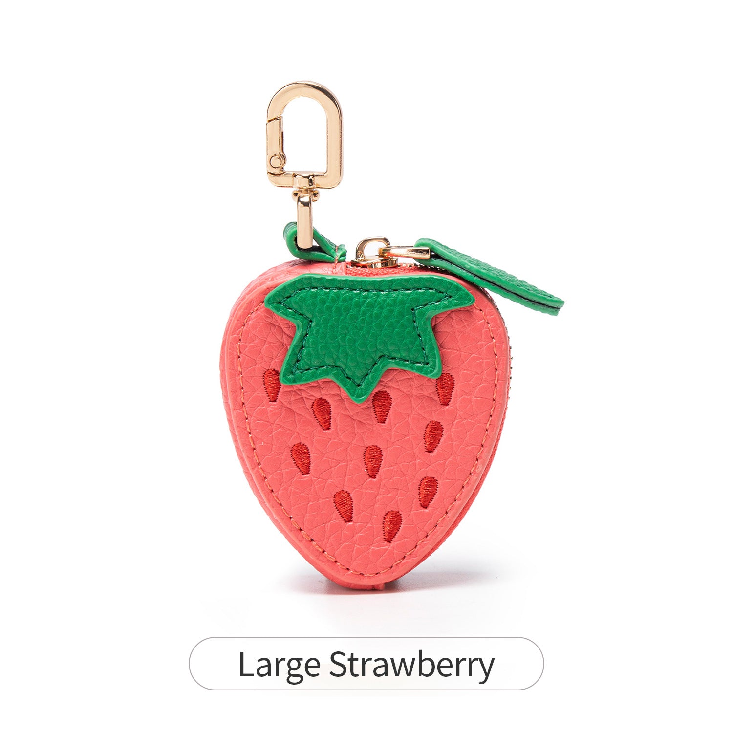 Fresh and Sweet Strawberry-Shaped Keychain, Cute Mini Fruit Series Bag Pendant, Compact Coin Bag