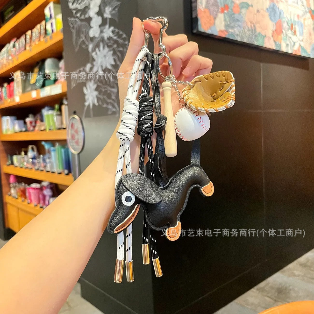 Cross-border Miu Bag Pendant Dachshund Doll Pendant School Bag Car Pendant Advanced Sense Keychain Gift