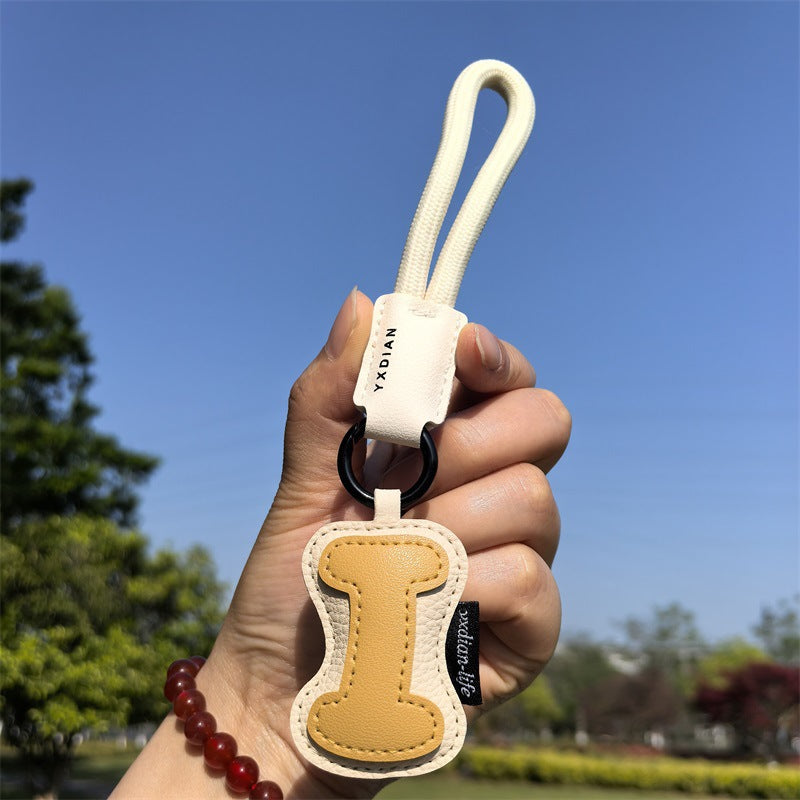 English Letter Cross-border Good Luck Keychain Pendant Anti-lost Couple Creative Personality Men's and Women's Wedding Gift Ins