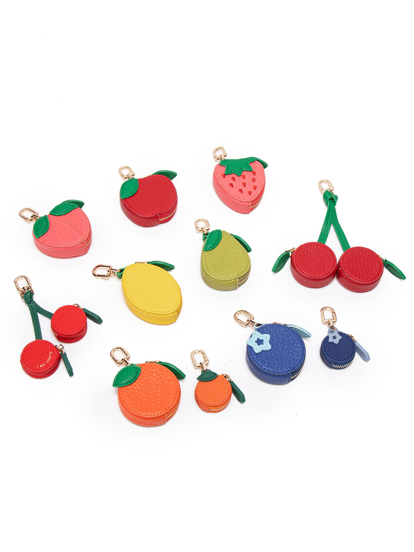 Fresh and Sweet Strawberry-Shaped Keychain, Cute Mini Fruit Series Bag Pendant, Compact Coin Bag