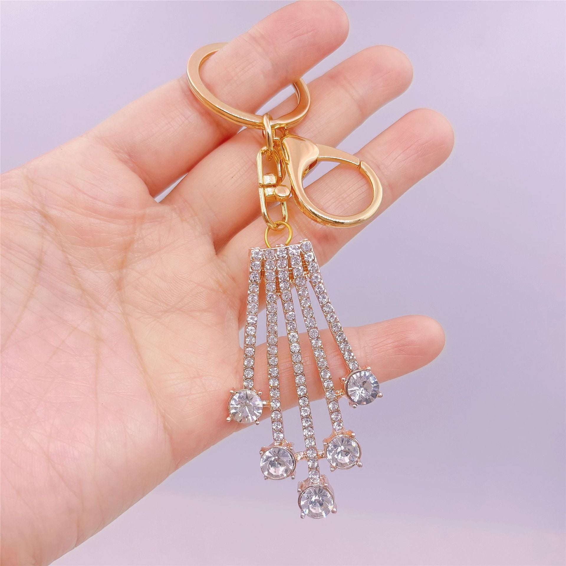 [Clearance specials] Cross-border European and American alloy diamond-encrusted cute animal keychain car pendant bag pendant