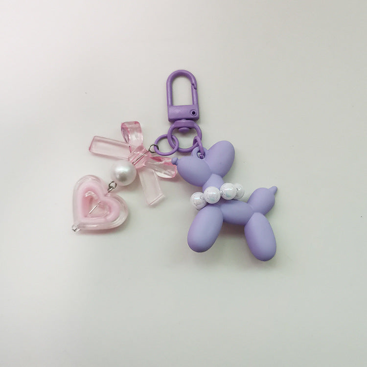 Little Red Book Ins Frosted Hand-felt Paint Blast Dog Finished Pendant Keychain Love Earphone Case Packaging Accessories