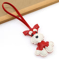 New Leather Schnauzer Bag Pendant, Cute Puppy Pendant, Niche Jewelry, Car Keychain, Girl Gift