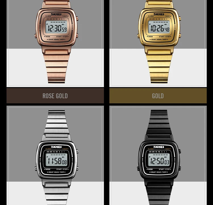 SKMEI 1901 Brand Luxury Watch Women Fashion Sport Waterproof Electronic Watches Ladies Watches Small Reloj Digital Wristwatch