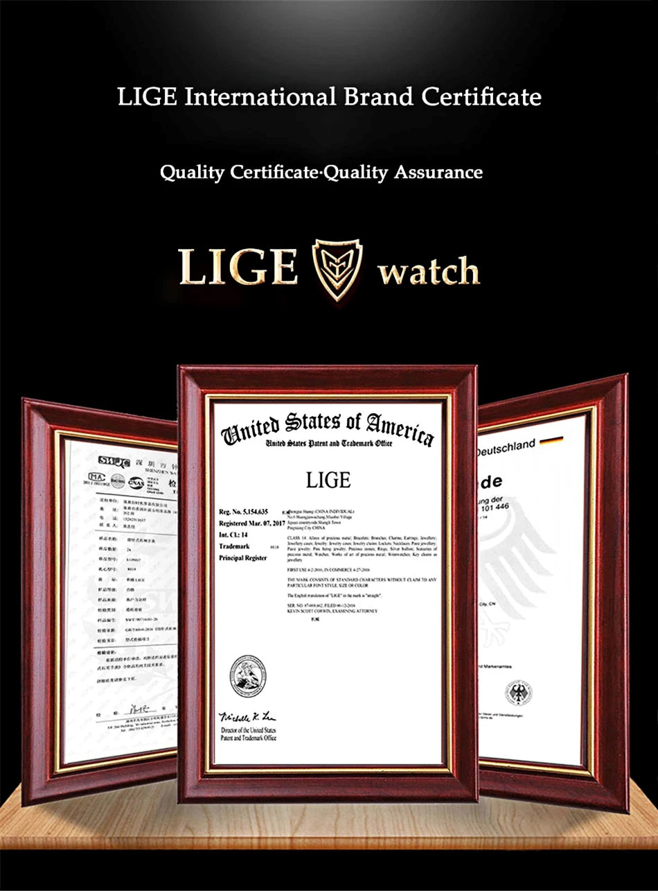 LIGE New Ladies Waterproof Watch Luxury Stainless Steel Women Watches Creative Fashion Original Elegant Quartz Wristwatch Gift
