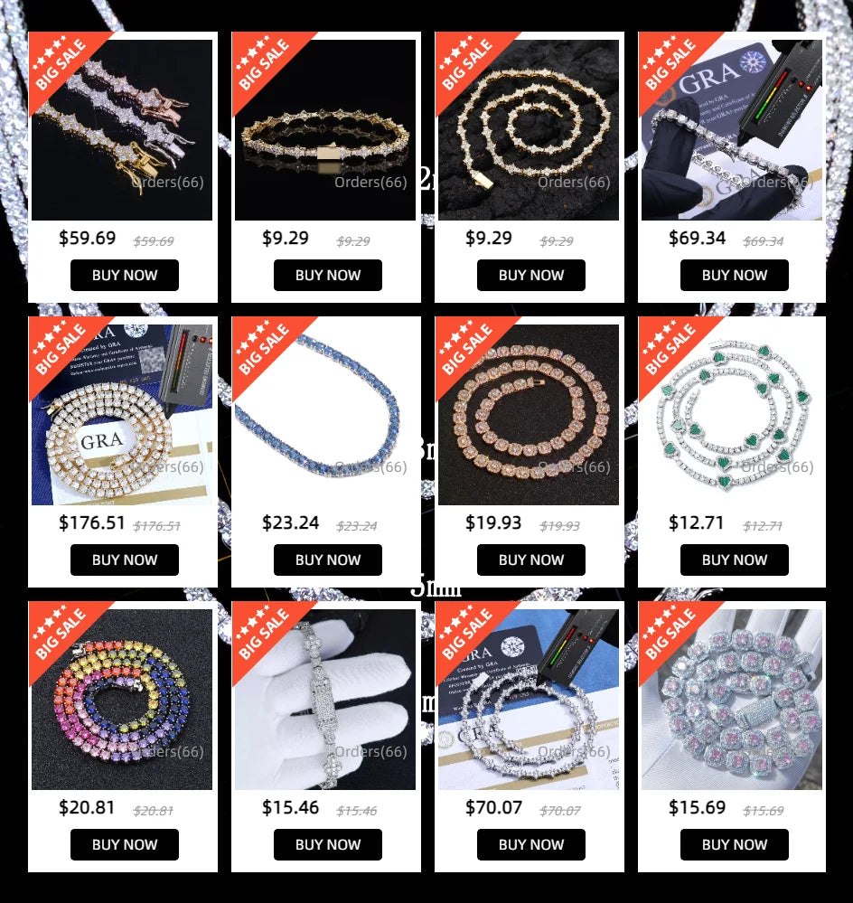 NY Fashion Design Dainty Tennis Chain Gold/Silver Plated Zircon Bracelet Luxury Hip Hop Jewelry for Men Women party Gift