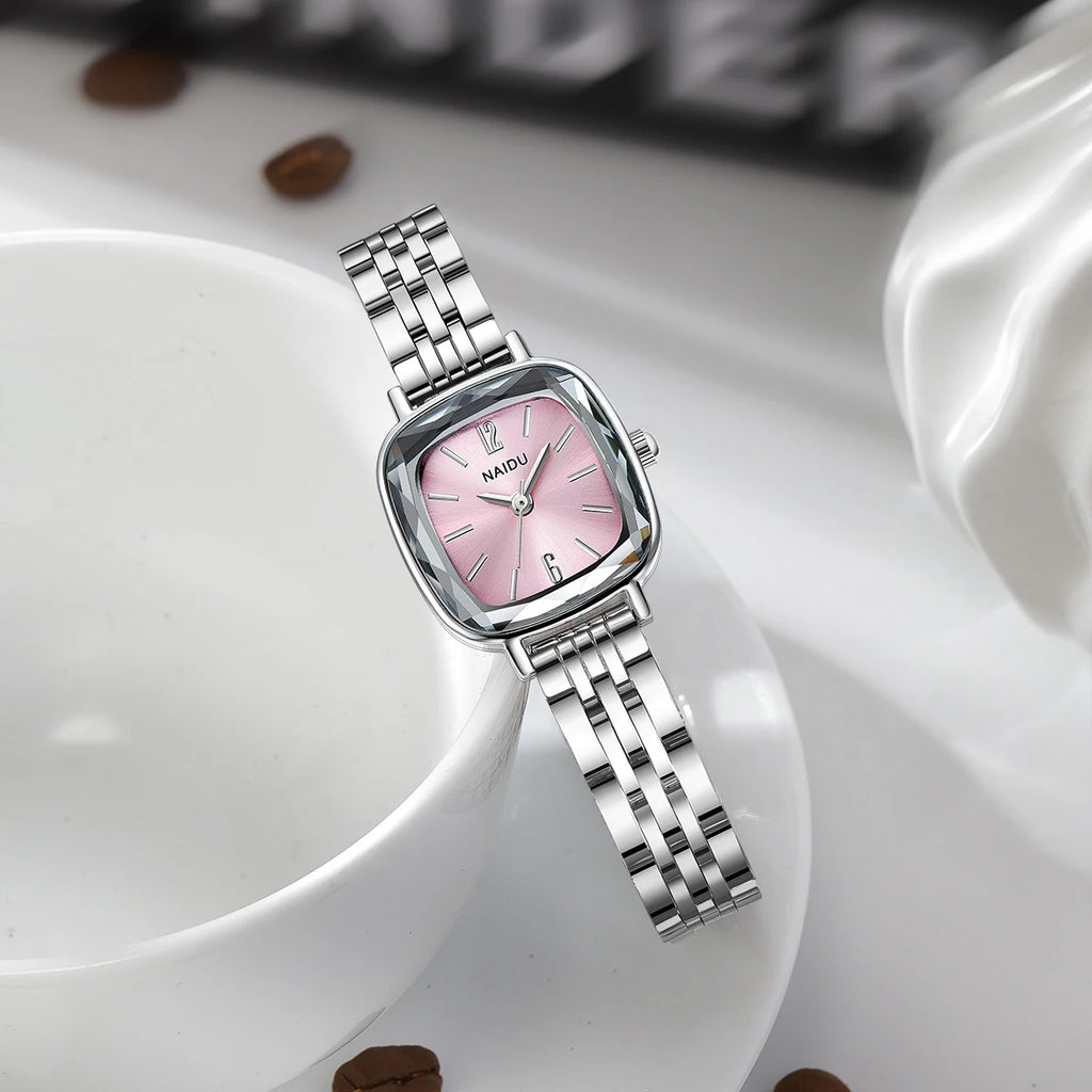 Fashionable Casual Simple Versatile Stainless Steel Strap Quartz Watch Women's Watch
