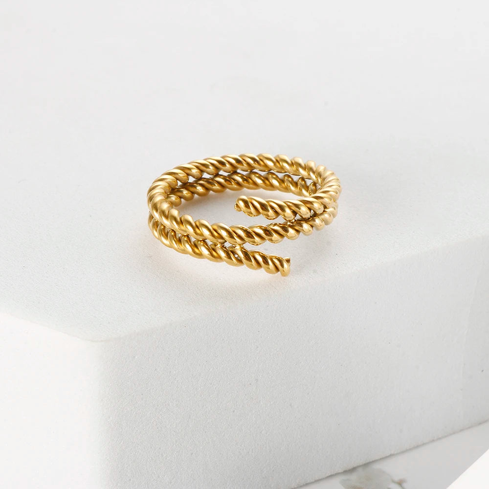 Dainty Stainless Steel Beads Stackable Ring for Women Girl Statement  Minimalist New Fashion Wholesales Jewelry Gift