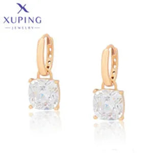 Xuping Jewelry Fashion Romantic Love Style Gold Color Huggies Earrings for Women Girlfriend Party Gift X001002627
