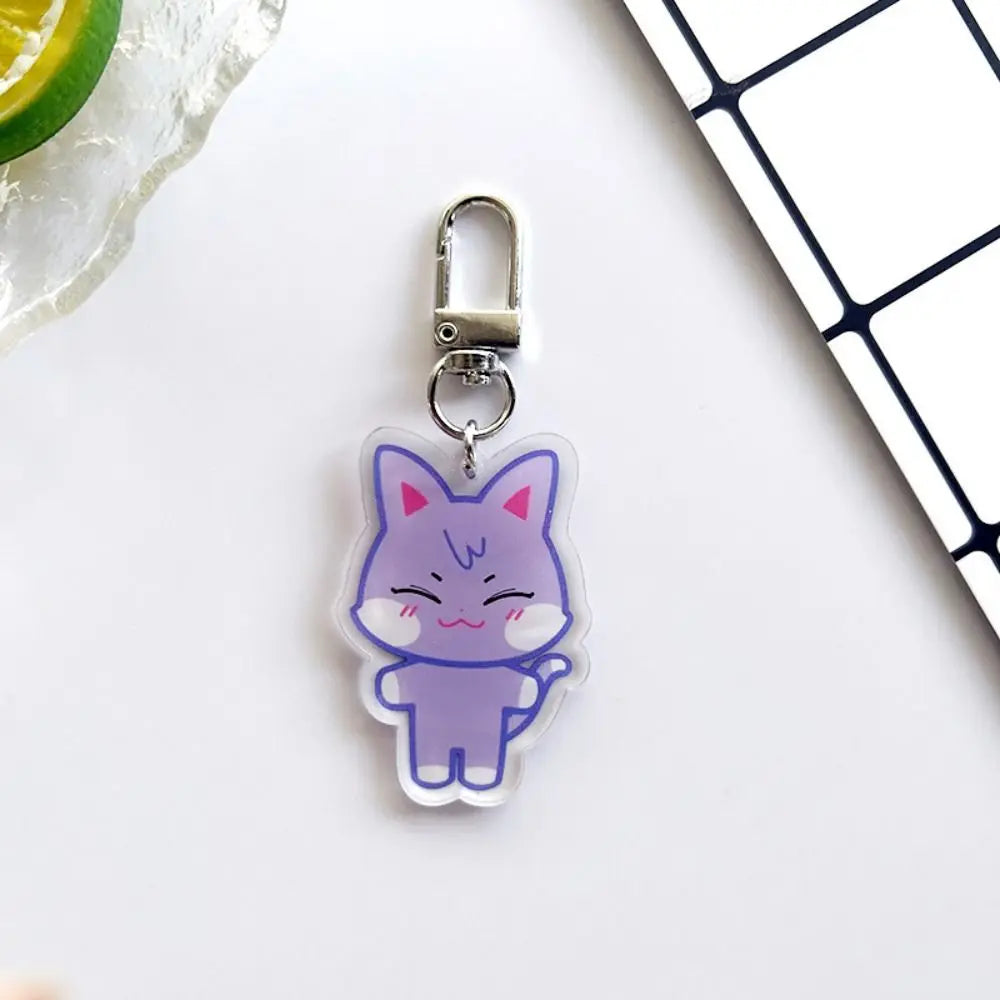 Cartoon Keychain Albums ANITEEZ Key Chain Hongjoong Seonghwa Yunho Yeosang San Keyring Pendant Accessories Fans Gift