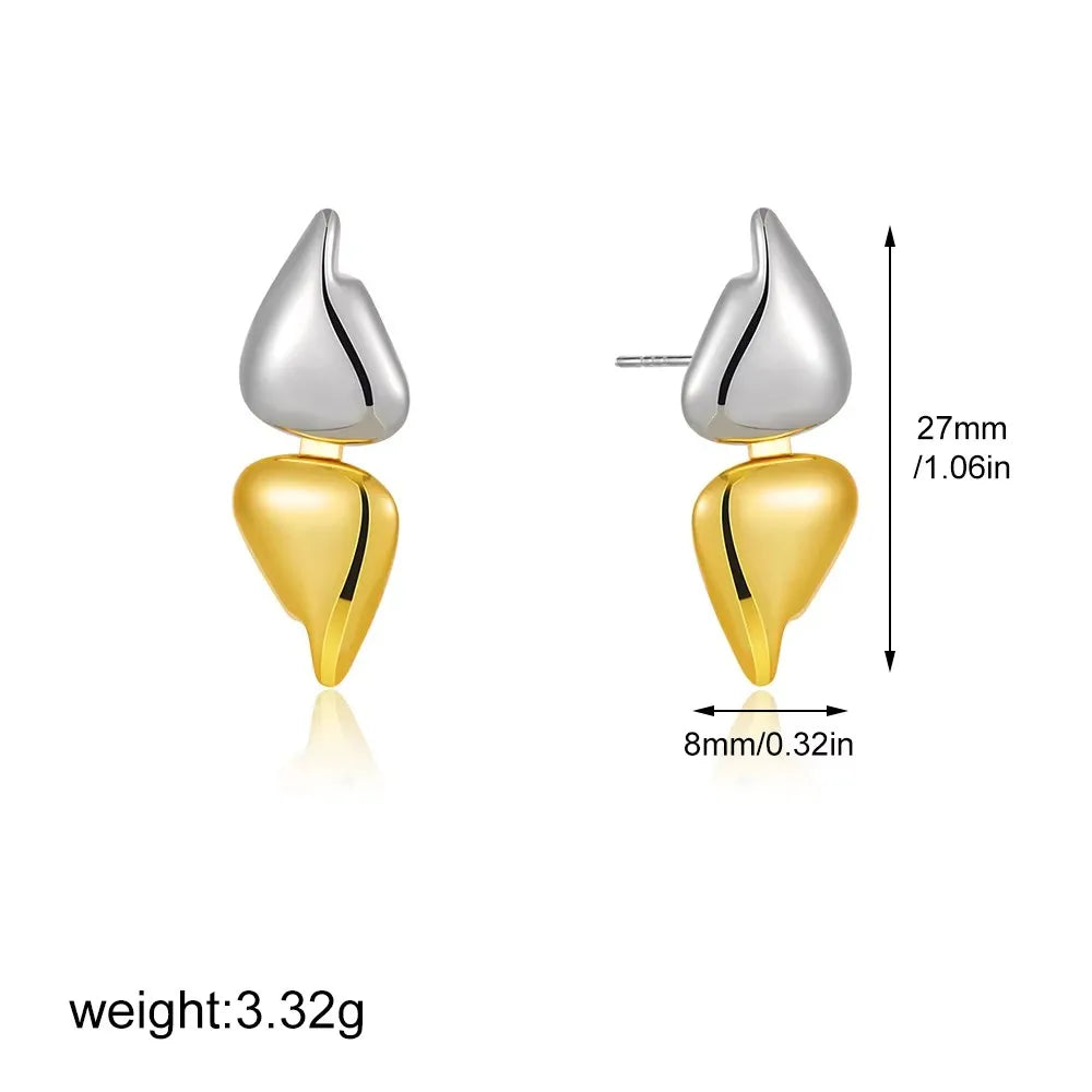 Stainless Steel Mix Color PVD Round Tube O-Shaped Hoop Earrings for Women Vintage Zircon Huggie Ear Ring Waterproof Jewelry Gift