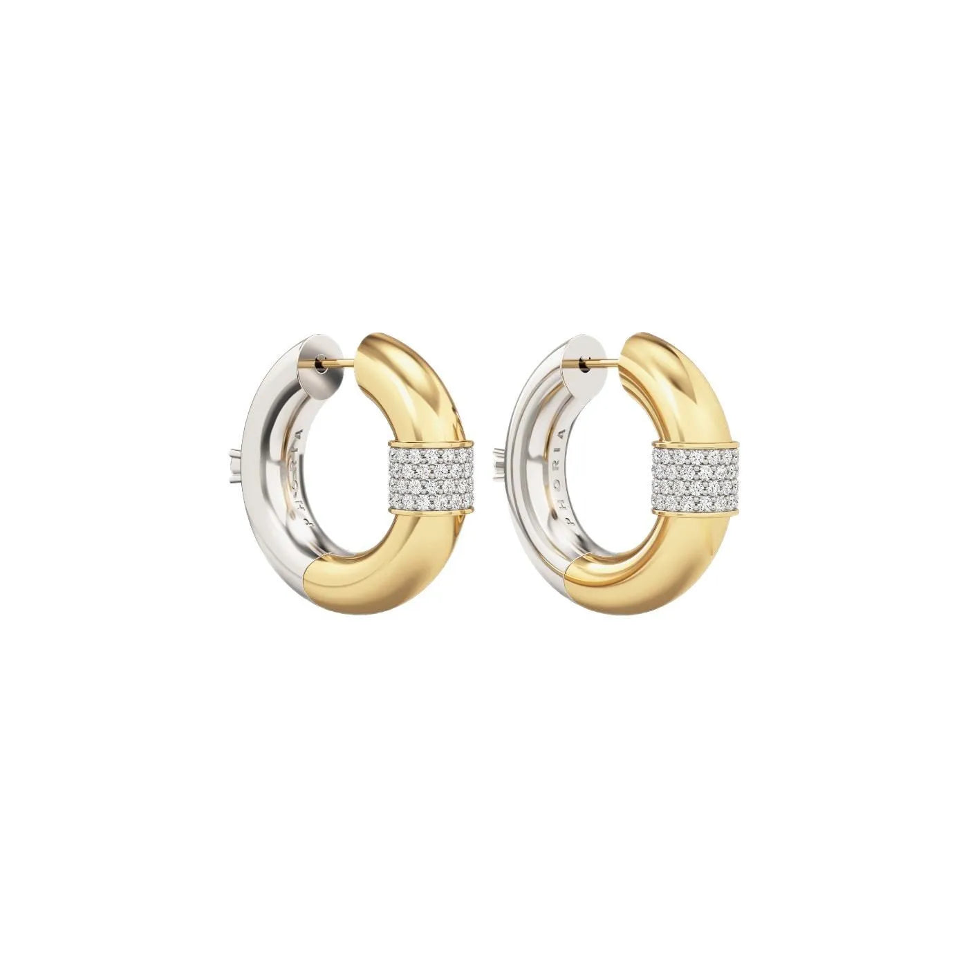 Stainless Steel Mix Color PVD Round Tube O-Shaped Hoop Earrings for Women Vintage Zircon Huggie Ear Ring Waterproof Jewelry Gift