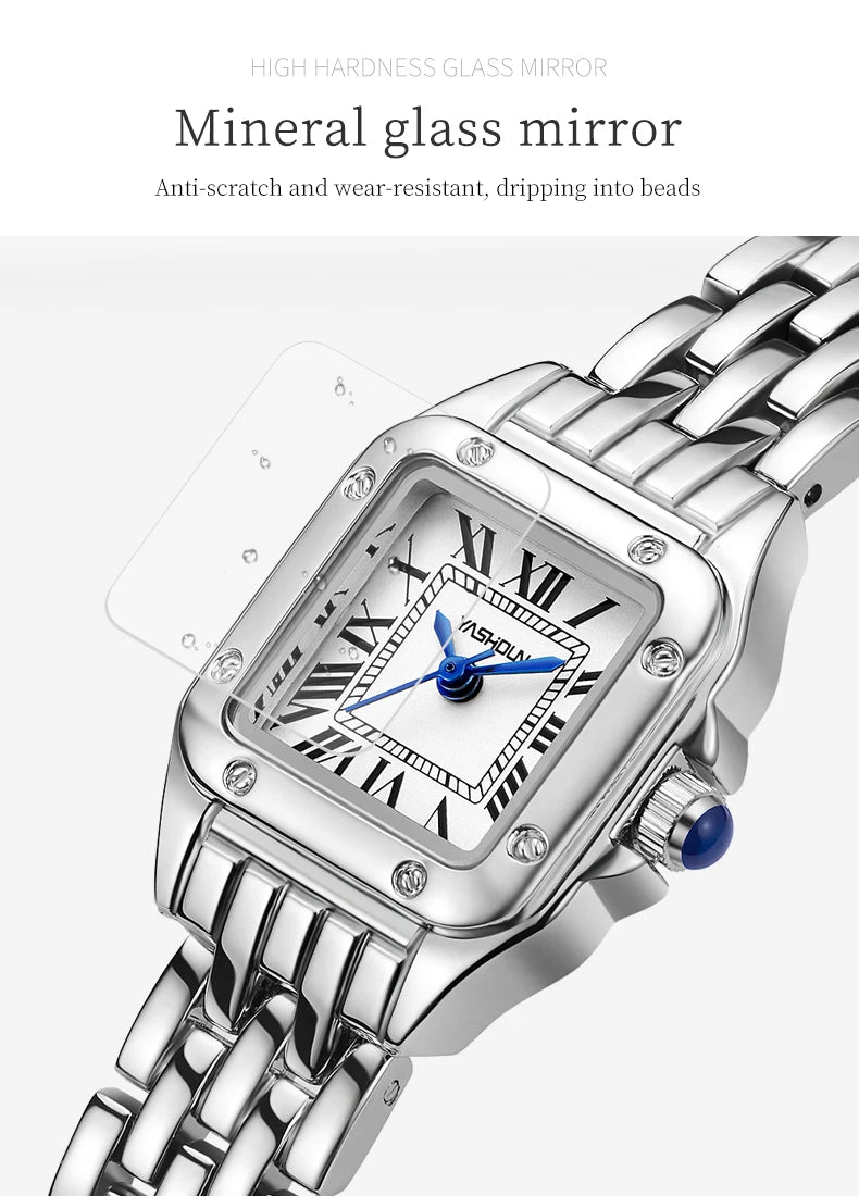 New student temperament, niche, light luxury, fashionable, exquisite, simple, ultra-thin steel strip quartz women's watch