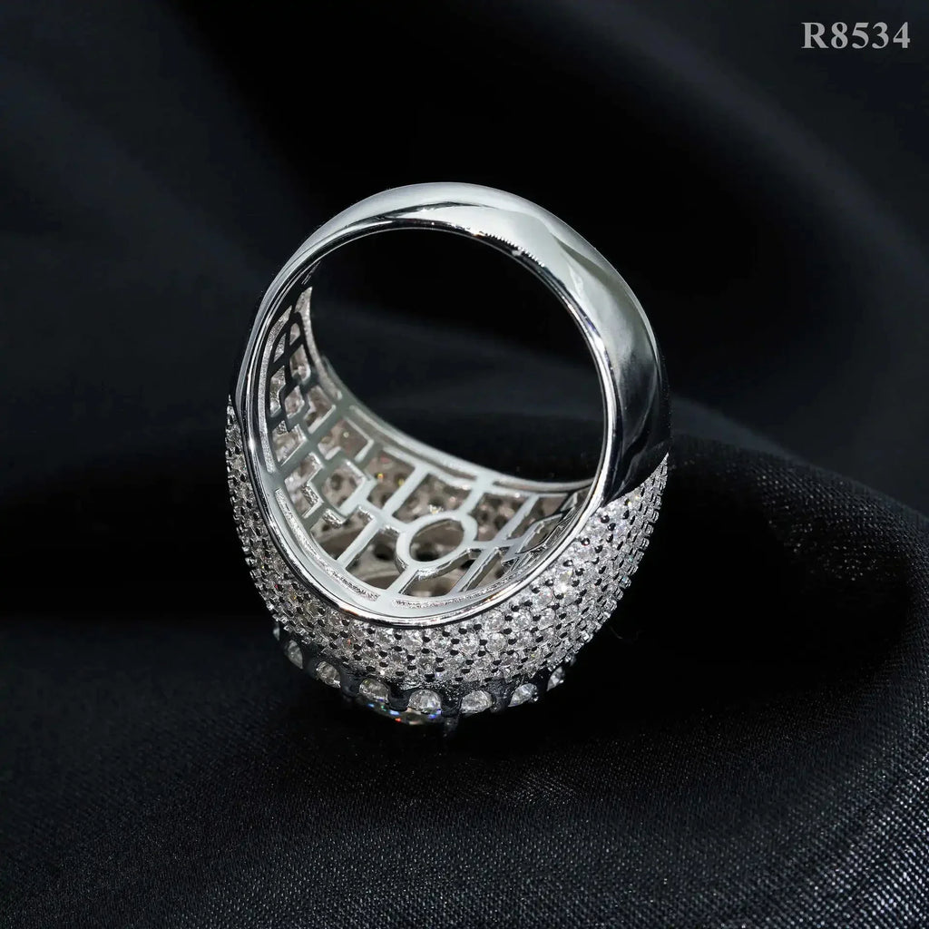 New  Modern Moissanite Rings for Men Hip hop Mosaic Ring Original 925 Sterling Silver Jewelry Moissanite Diamond Rings for Men