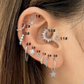 Crystal Waterdrop Piercing Earrings 1pc Tragus Flat Cartilage Ear Stud Helix Conch Rook Lobe Ear Ring Labret Jewelry Gifts CC092