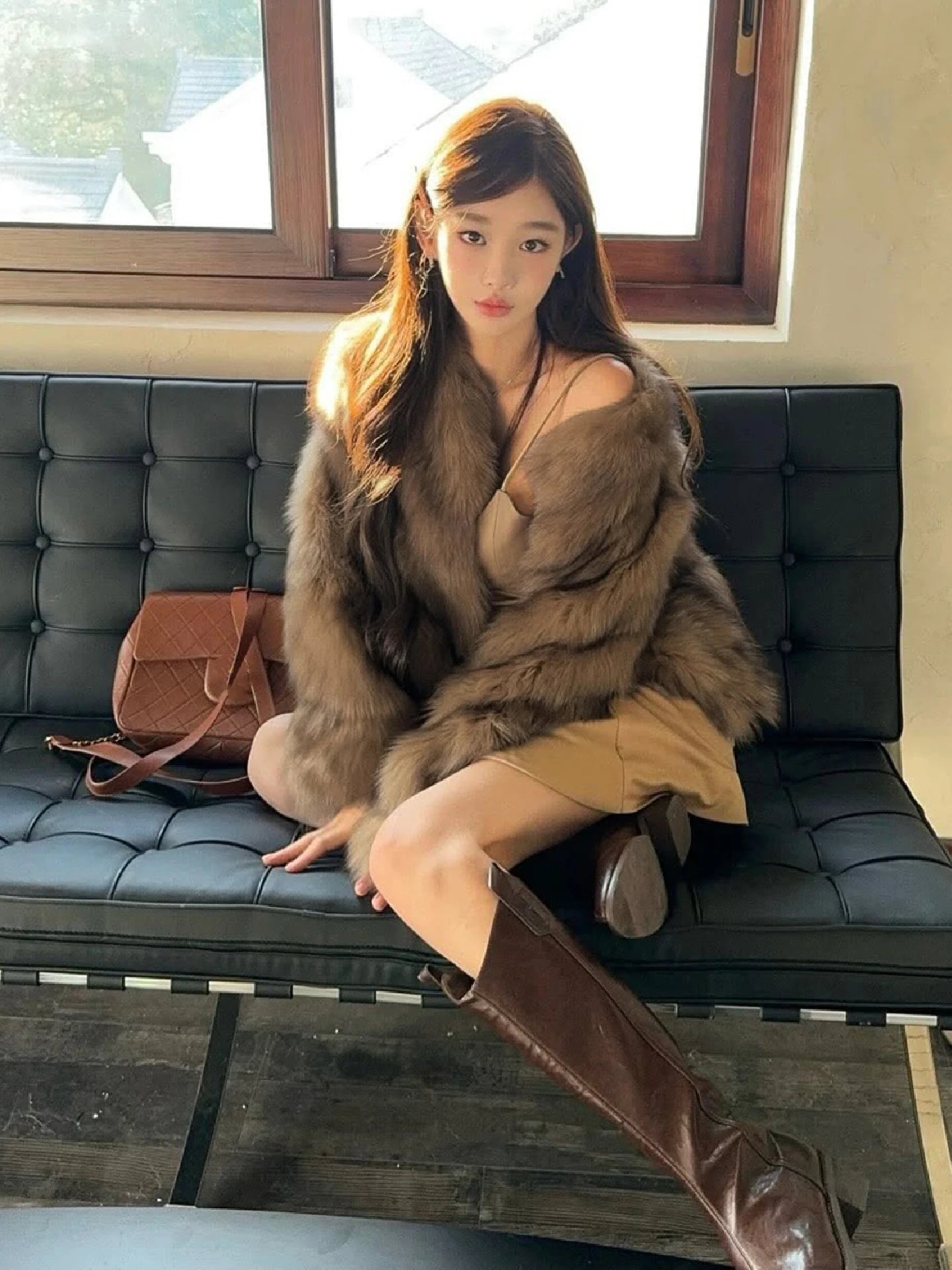 Dulzura Winter Latest Fashion Slim Comfortable Warm Plush Cardigan Jacket Women'S Vintage Elegant Coat Party Club Street Clothes