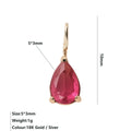 6MM Dainty Teardrop Crystal Pendant 14K Gold Plated Pear Cut CZ Charms for DIY Earring Necklace Jewelry Making Supplies